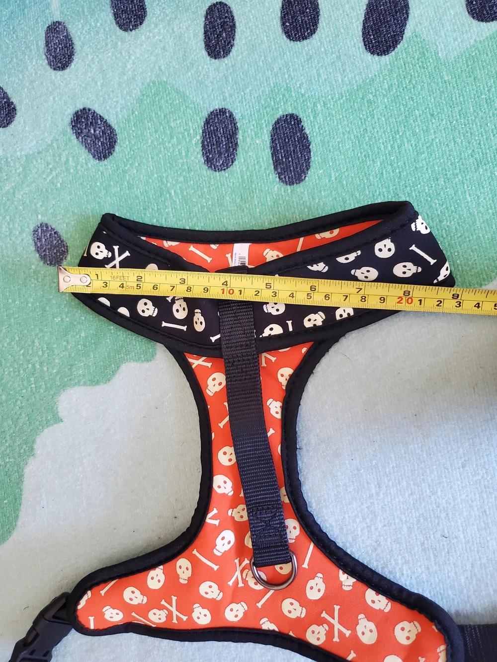 Black Skull & Crossbones Dog Harness with Matching Collar - Size Medium